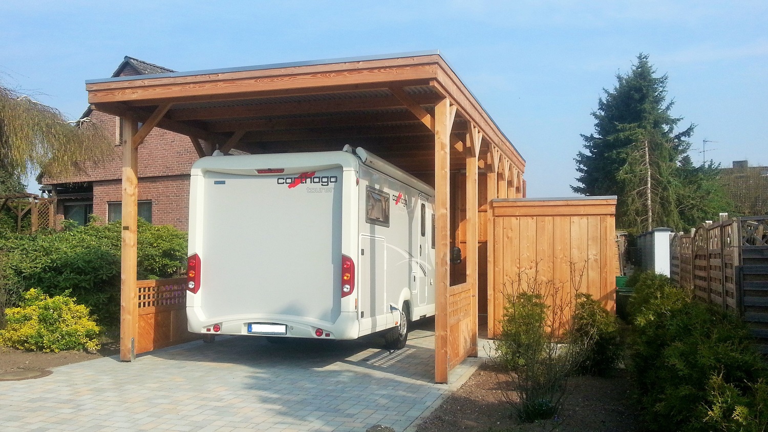 Carport für wohnmobile höhe 350 cm